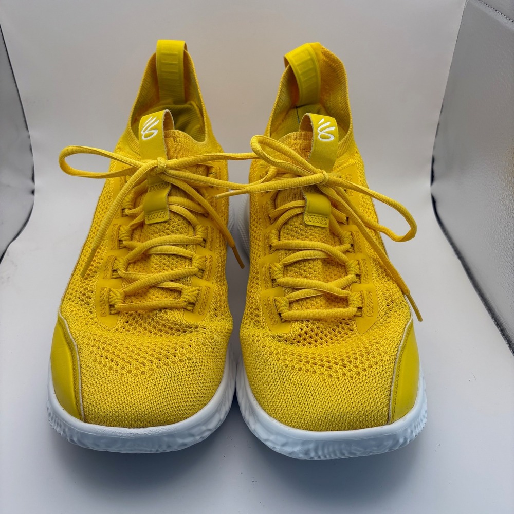 Under Armour Steph Curry Flow Yellow Basketball Shoes Men's Size 10.5/Women's 12